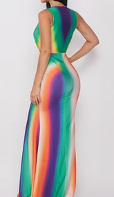 Multi Color Colored Dress